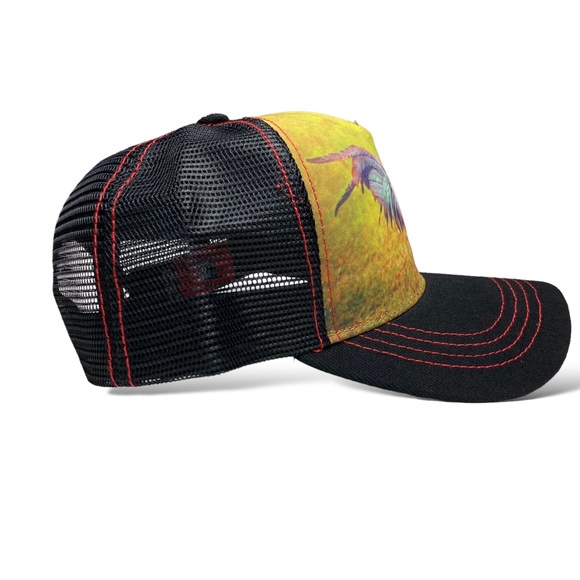 Rooster Gallo Snapback Baseball Cap, Black, Curved Brim, Western Rodeo Style - Picture 5 of 7
